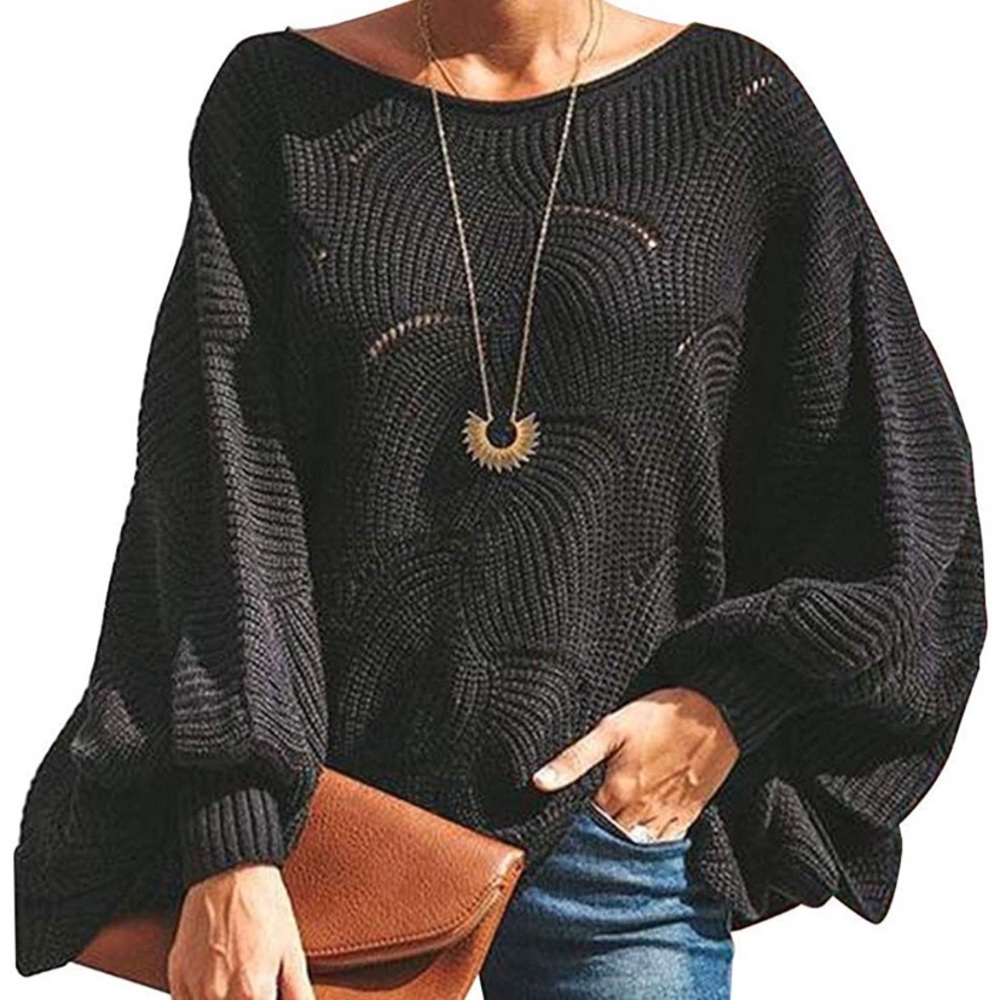 Gorgeous black batwing sweater